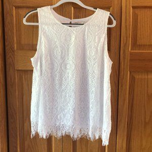 NWT White Lace Crochet Tank Top